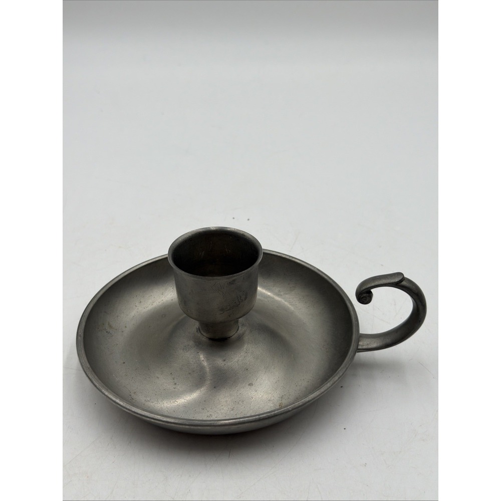 Vintage Preisner 2052 Colonial Chamber Style Pewter Candlestick Holder Decor